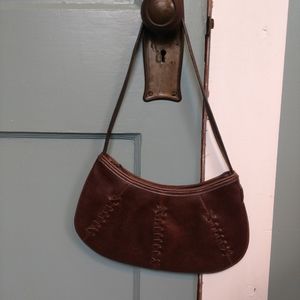 DKNY small leather brown purse